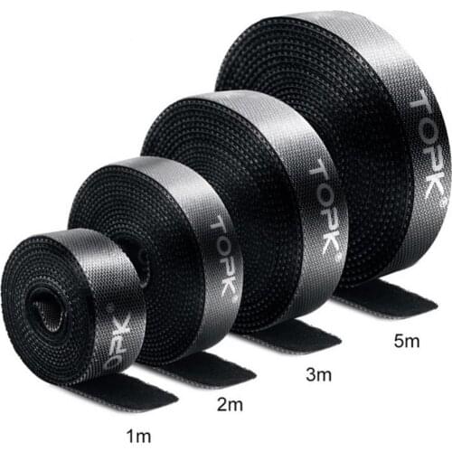 Wear-proof TOPK 0.5/1/2/3/5m Charging Cable Strap Tape Wire Organizer Management Winder