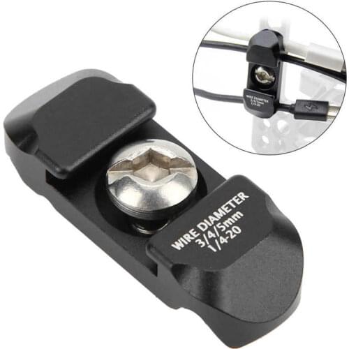 DSLR SLR Camera Cable Clamp Portable Cage L Plate Fitting Wire Clip Organizer with Cold Shoe Mount for Microphone LED Fill Light