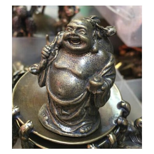 5cm Little Maitreya Buddha Bronze Statue