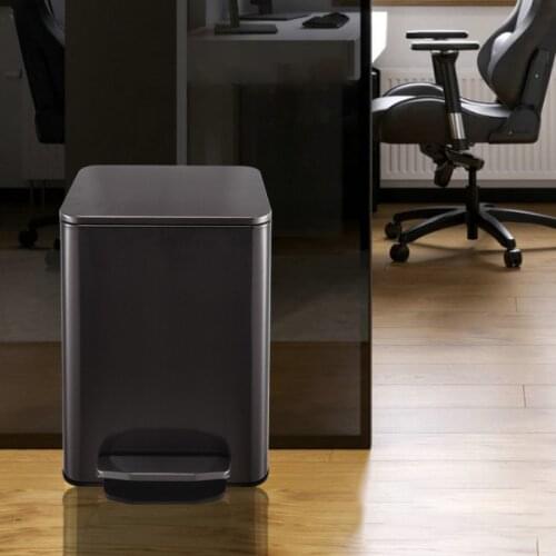 Luxury Modern Trash Can Bedroom Stainless Steel Nordic Home Office Trash Bin Kitchen Cabinet Storage Poubelle Storage BC50TB