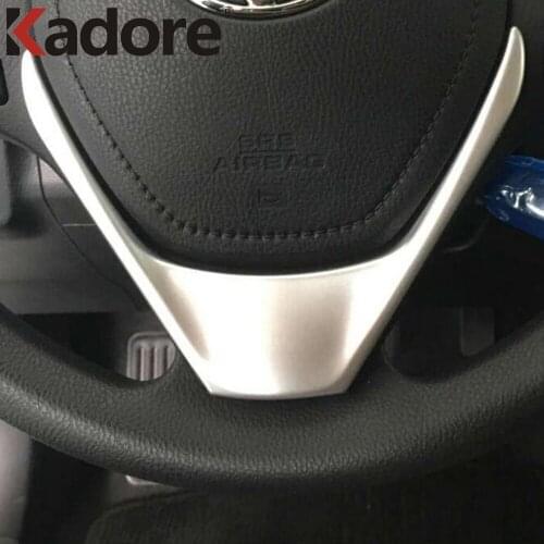 For Toyota RAV4 RAV 4 2013 2014 2015 2016 ABS Matte Steering Wheel Panel Cover Trim Decoration Frame Car Interior Accessories