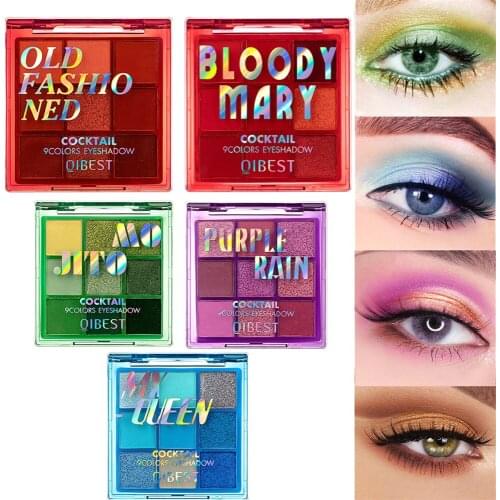 Beauty Glazed Makeup Eyeshadow Pallete Makeup Brushes 9 Color Shimmer Pigmented Eye Shadow Palette Make Up Palette Maquillage