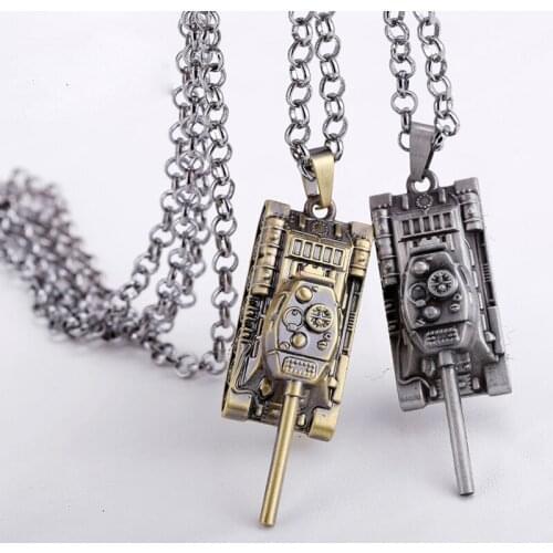 MJ Jewelry Game 3D World of Tanks Metal Alloy Charm Pendant Necklace Cosplay Jewelry Gift Accessories