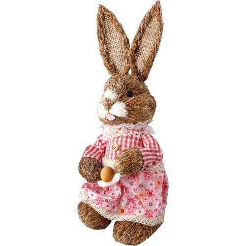 Simulation Bunny Artificial Home Garden Rabbit Animal Spring Cartoon Photography Props Party Cute Ornament Easter Decorations