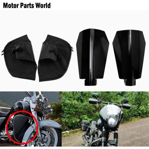 Motorcycle Soft Lowers Leg Elephant Ears Warmer Chaps&Shade Hand Guard 2PCS Handguards For Harley Touring Street Road Glide FLHR
