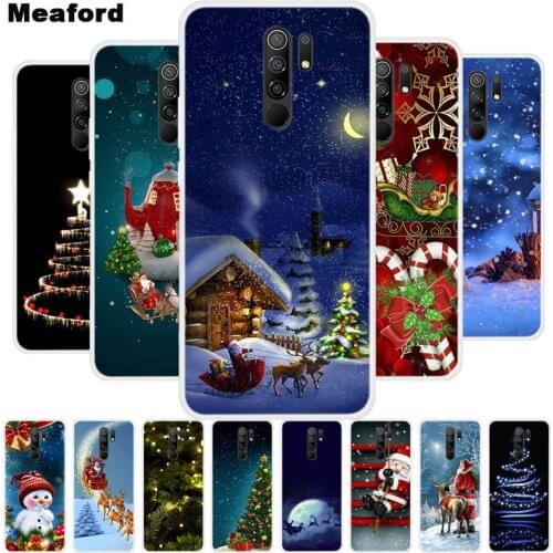 Soft Silicone Case For Xiaomi Redmi 9A Case Soft TPU Christmas Phone Case For Xiaomi Redmi 9 9C 9A Redmi9A 9 A Case Back Cover