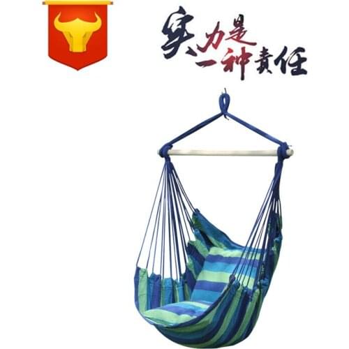 Outdoor and indoor household adult childrens hanging chair dormitory hammock chair swing with two Pillow