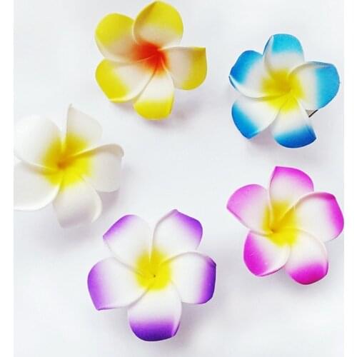 2021 New Artificial Flower Hairpins Wedding Bridal Hair Clips Pins Hawaiian Plumeria Headdress Holiday Seaside Hairwear Headwear