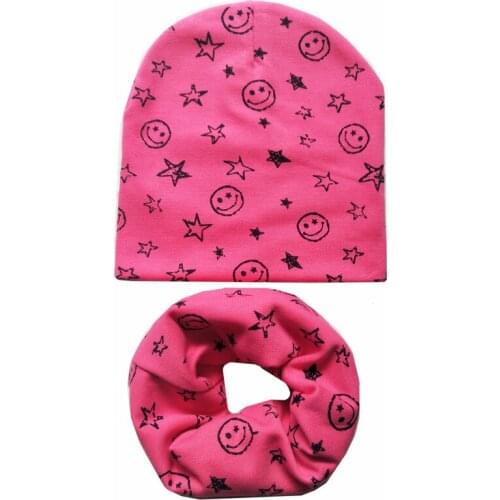 Autumn Winter Crochet Baby Hat Set Girl Boy Cap Kids Beanies Cotton Children Collar Scarf Spring Baby Cap Scarf Sets Child Cap