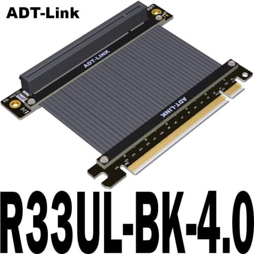 PCIe 4.0 X16 Riser Cable [RTX3090 RX6900XT X570 B550 Z590 Tested] Shielded Extreme Universal 90 Degree Socket Gen3 Compatible