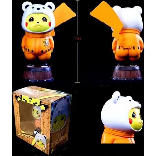 Pokemon Anime Trendy Hand-made Kawaii Pikachu Cosplay Cartoon Character Statue Model Decoration Children Toy Birthday Gift