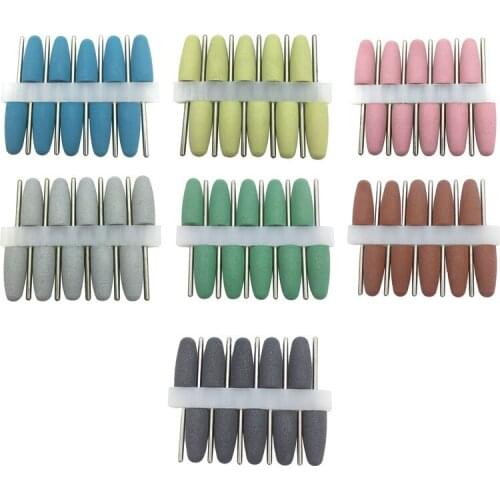 50pcs/lot Dental Silicone Rubber Polisher Grinders Nail Drill Bits for Electric Manicure and Oral Initial Polishing