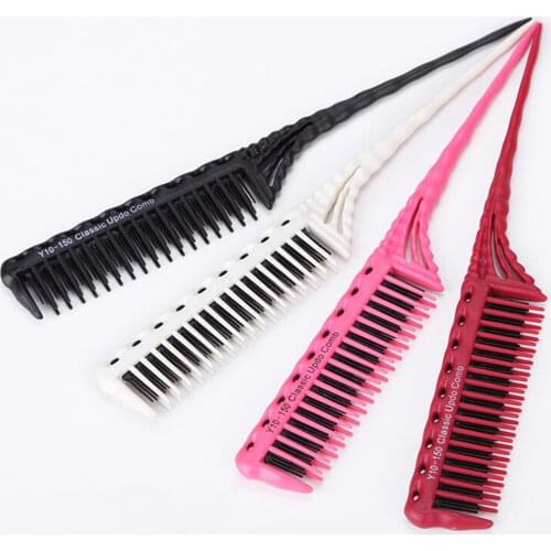 1pc Professional Hair Combs Tip Tail Comb Barber Hairdressing Comb 3-Row Teeth Detangling Comb Salon Tools Barber Accessories