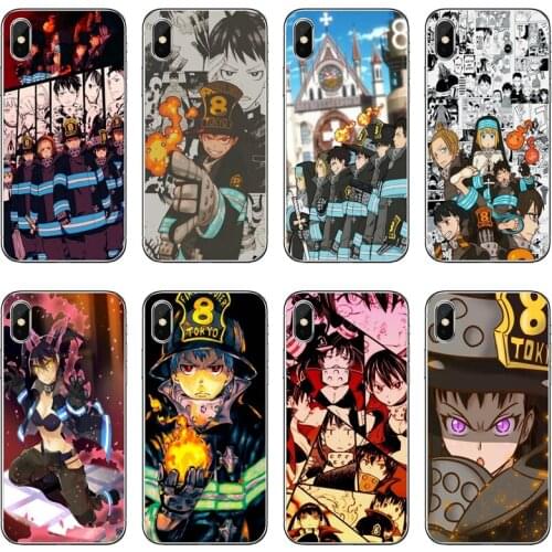 Fire Force Anime Transparent Phone Case For iPhone 12 11 Pro Max Mini XS Max XR X 8 7 Plus 6 6S Plus 5 5S SE 2020