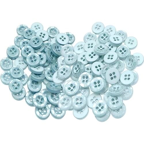 HL 50/150pcs 11mm New 4 Holes Laser Resin Buttons DIY Apparel Sewing Accessories Shirt Buttons