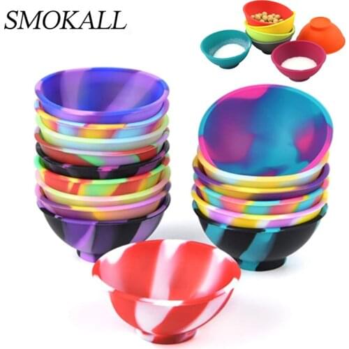 50Pcs Silicone Jar Container Diameter 50mm Bowl Tobacco Herb Smoking Smoke Cigarette Shisha Chicha Accessories Pipe Tool