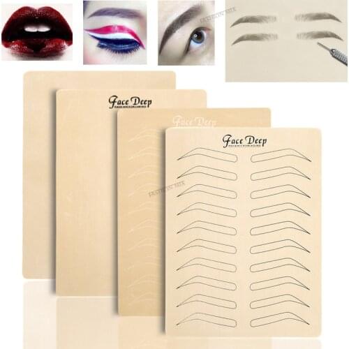 Silicone Tattoo Eyebrow Lip Practice Skin Tool Fake Skin Blank Training Permanent Makeup Microblading Accessories for Beginner