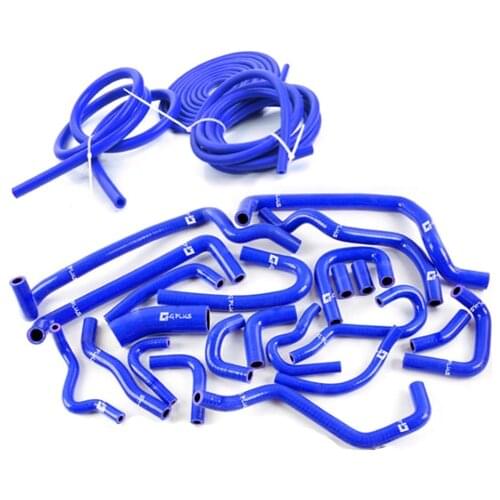 Silicone Radiator + Vacuum Hose For Nissan 180SX /200SX S13 CA18DET 89-94 (25pcs) RED/BLUE/BLACK