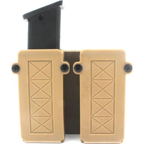 Tactical Double Magazine Adjustable for 9mm Magazines Military Shooting Paintbal Hunting CS Pistol Rifle Molle Magazine Pouche