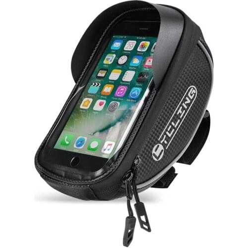 Outdoor Bicycle Bag Splash-proof Touch Screen Mobile Phone Bag Mountain Bike Front Beam Bag Riding Handlebar Bag
