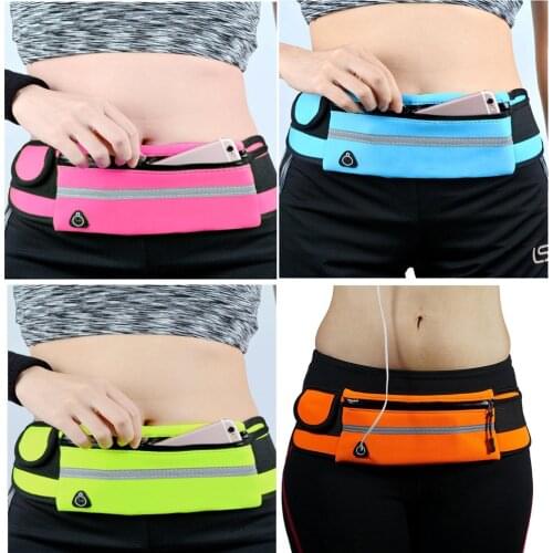 Waterproof Running Waist Bag Canvas Sports Jogging Portable Outdoor Phone Holder Belt Bag Women Men Fitness Sport Accessories