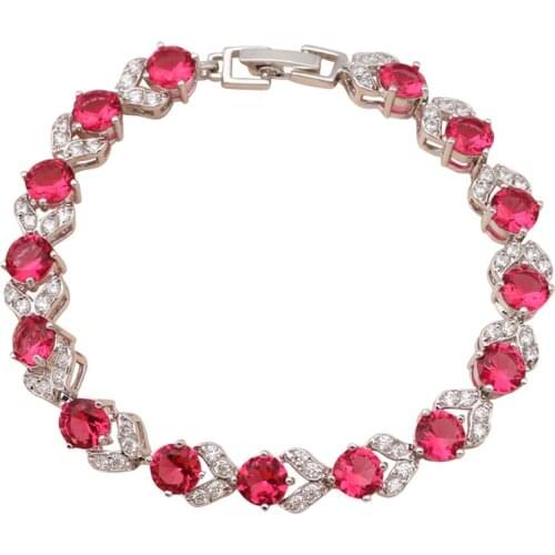 Attractive bracelets for women rose Crystal zirconia white Gold tone bracelets wholesale & retail Fashion jewelry TB530A