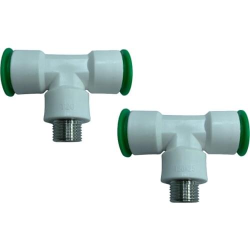 1pc 1/2" PPR Thread Tube Fittings Straight Quick Connector Tee Water