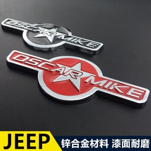 1pcs 3D metal World War II OSCARMIKE car stickers emblem Badge car styling for Jeep Renegade Compass Patriot Cherokee Wrangler