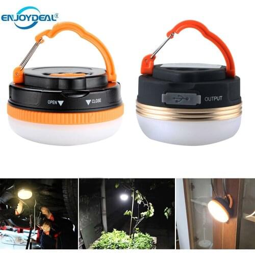 1pcs Portable LED Camping Light battery-operated / USB rechargeable Ultra Bright Lantern Tent Lamp Hanging Nightlight Camping