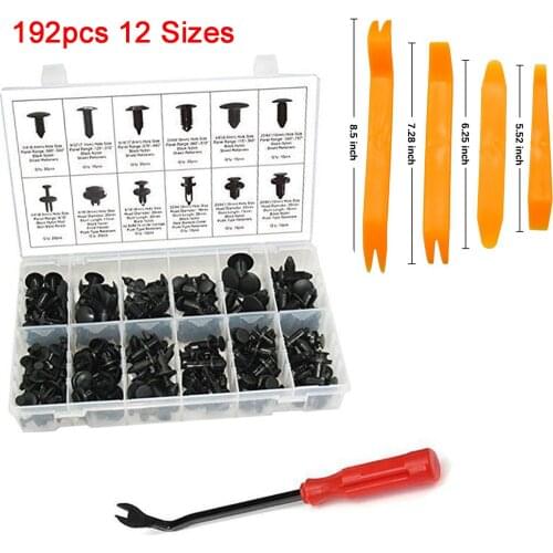 415PCS Plastic Car Fastener Rivets Retainers Push Pins+Steel Upholstery Remover+Trim Removal Tool Fastener Kit for bmw e46 m3