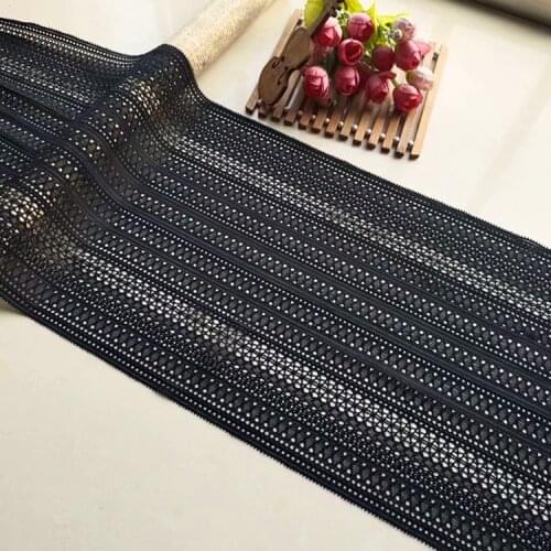 2Meters/lot 22 cm wide black stretch lace DIY dress skirt lengthened lace accessories AC188