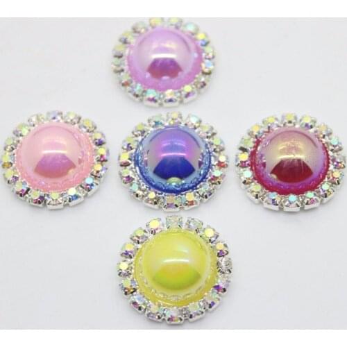 2018 Limited Direct Selling Washable Metal 17mm Rhinestones Buttons Plating Flatback Round Decoration For Cellphone 10pcs Pack
