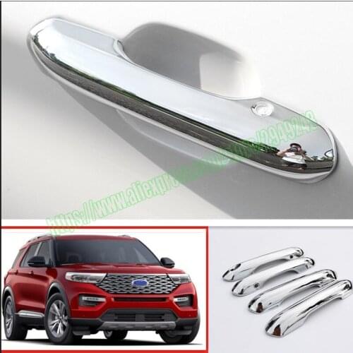 Car accessories For Ford Explorer 2020 ABS Chrome Car Door Handle Cover Trim 4pcs