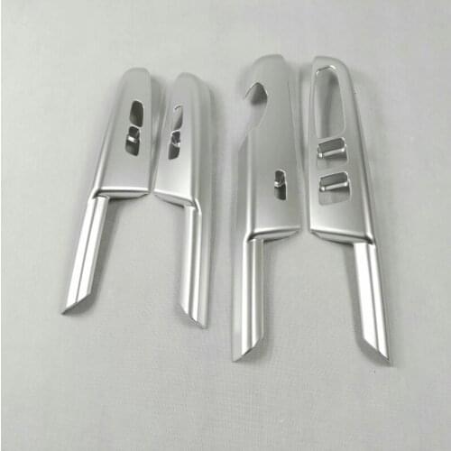 For Kia kx5 Sportage 2016 2017 2018 car styling ABS chrome door Window glass panel Armrest Lift Switch Button trim frame 4pcs