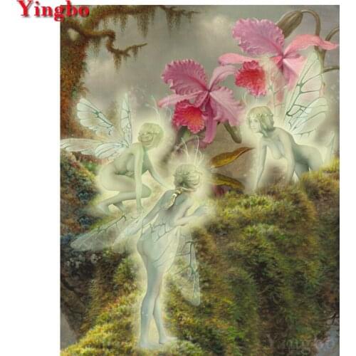 5D Diy Diamond Painting butterfly fairy 3d Cross Stitch Square Drill Home Decor Diamond Embroidery Mosaic paintings wall sticker