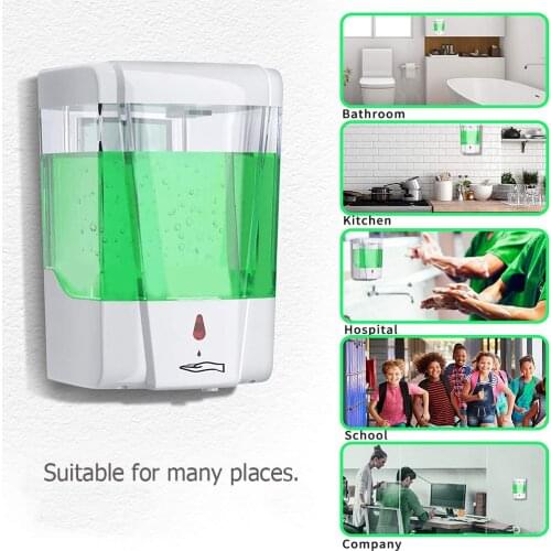 Automatic Liquid Soap Dispenser Infrared Induction Wall Mounted Bathroom Shower Gel Liquid Shampoo Smart Dispenser 800ml