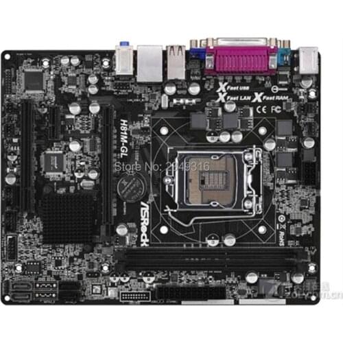 Used original slot LGA1150 H81 motherboard for ASRock H81M-GL desktop board USB3.0 SATA3 DDR3