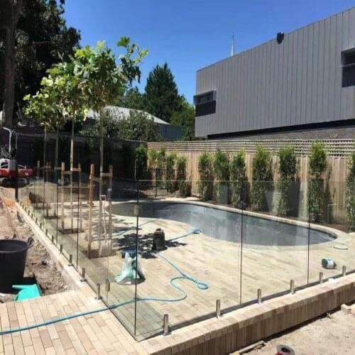 Balcony Railings Mirror Round Stainless Steel 316 Pool Fence Glass Spigot