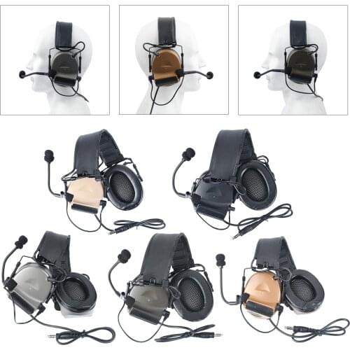 Tactical Headset Cover Hunting Shooting Headphone Communication for PTT