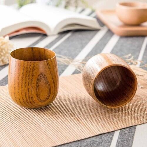 4PCS Jujube Wood Cup Handmade Natural Spruce Wooden Cup Breakfast Beer Milk Drinkware Green Tea Cup Water Bottle Home Decor