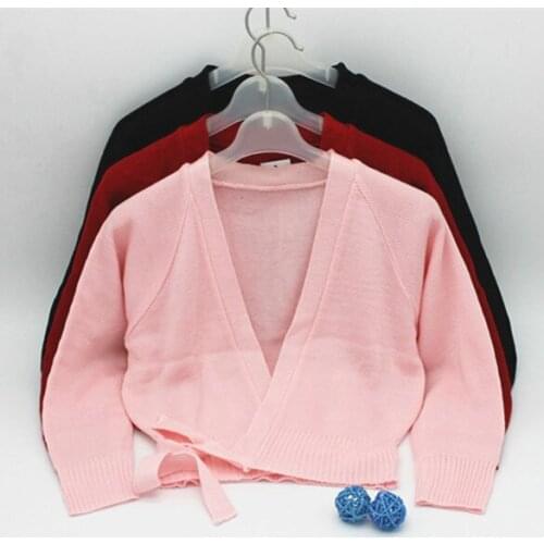 Children Long Sleeve Ballet Dance Coat Kids Sweater Spring Knitting Warm Coat Clothing Girl Dance Garment 18