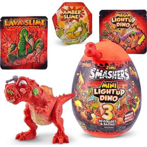 Dinosaur Smashers Mix Series 4 ZURU Lava Slime Surprise Blind Box Mini Light-Up Original Anime Figure Model Toys For Boys Gift
