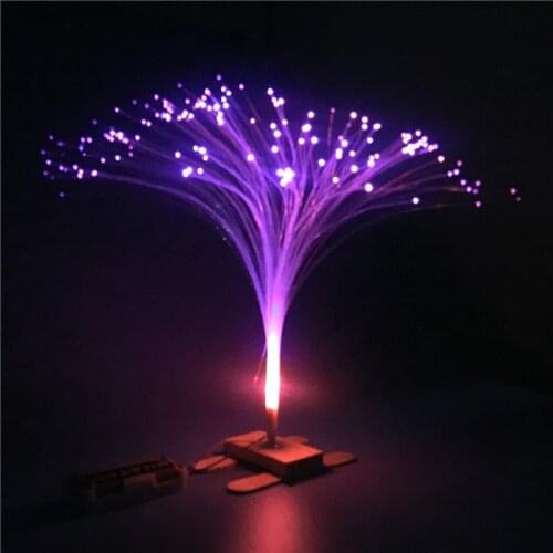 DIY Colorful Fiber Optic Lights Children Assembling Wooden Toys School Physics Experiment Kit STEM Educational Toy For Kids