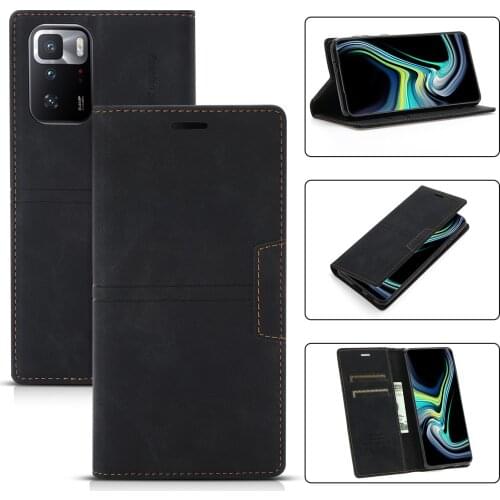 Flip Case For Xiaomi 11 Lite POCO X3 NFC M3 F3 Redmi 8A 9A 9C 9T K40 Note 10S 7 Pro Magnetic Business Leather Wallet Stand Cover