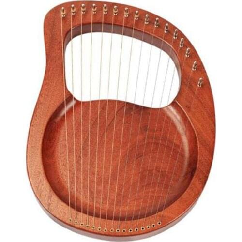 Hot AD-16 String Wooden Lyre Harp Metal Strings Mahogany Solid Wood String Instrument with Tuning Wrench
