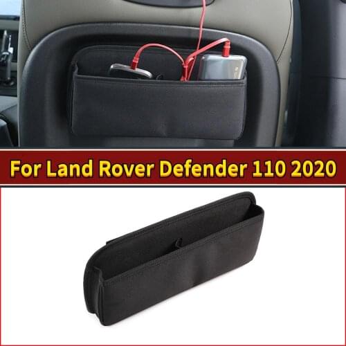 Storage box For Land Rover Defender 110 130 2020 Car styling Black Cloth material Front seat back storage box Car Accessories