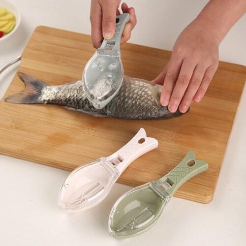 1 Pcs Cute Fish Skin Brush Scraping Fishing Scale Brush Graters Fast Remove Fish Knife Cleaning Peeler Scaler Specialty Tools