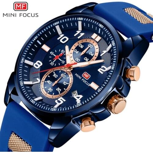 MINI FOCUS Men Watch Top Luxury Brand Men Sports Watches Mens Quartz Military Analog Watch Fashion Rubber Strap Clock Relogios