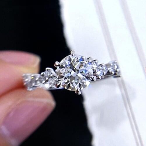 Huitan New Trendy Women Wedding Rings Luxury Inlaid Round CZ Romantic Party Daily Wearable Accessories Female Statement Jewelry