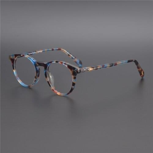 New Vintage Acetate Myopia Eyeglass Frame OV5256 Sir O'Malley Hand Craft Women Men Classical Round Type High Quality Eyewear